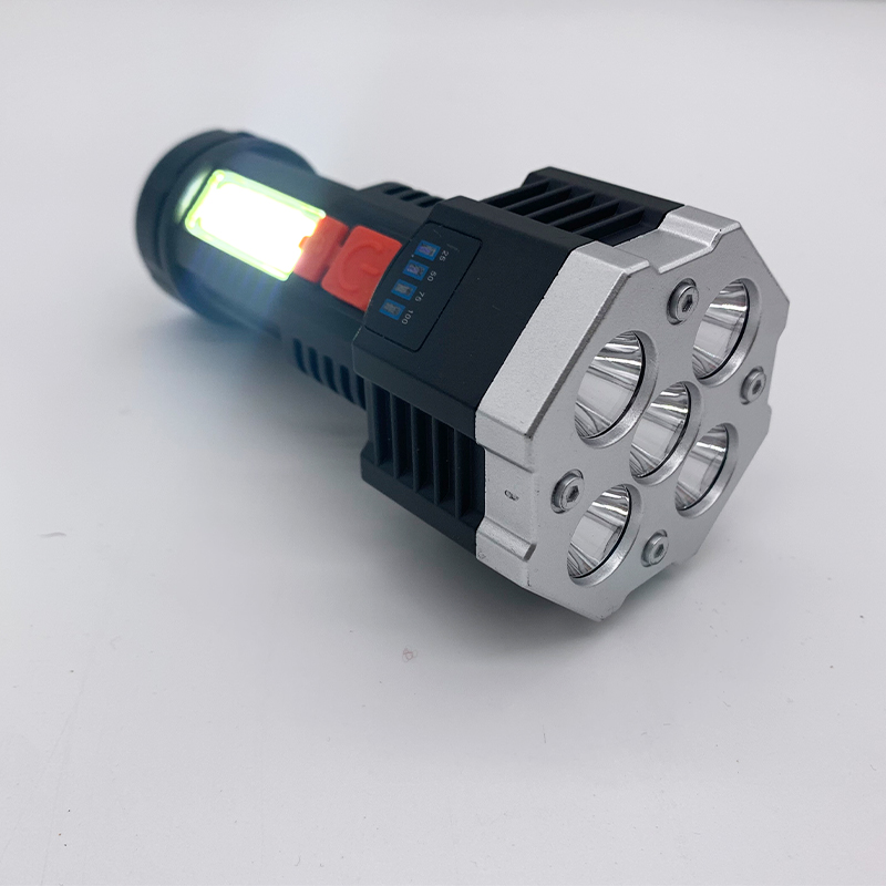 Taschenlampe Rosette 5x OSL + COB Batterieanzeige