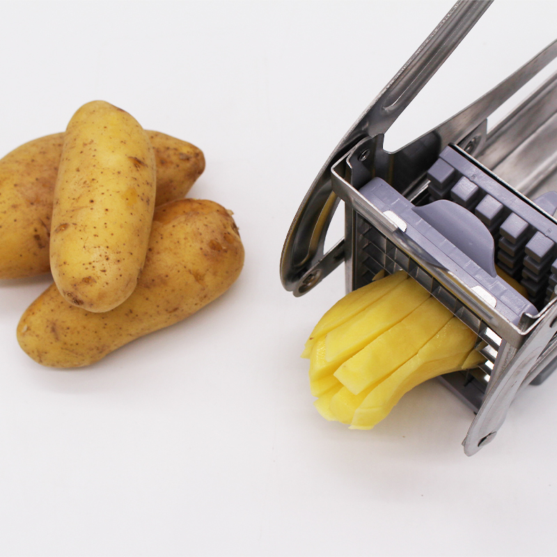 Pommes-/Fritten-/Kartoffel-Schneider, Gemüse-/Obststiftler mit 2 Messereinsätzen